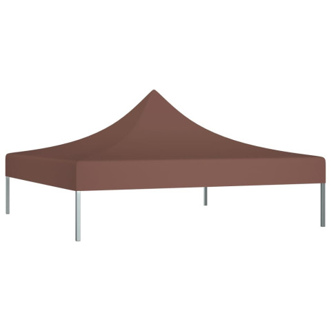 Toit de tente de réception 3x3 m marron 270 g/m²