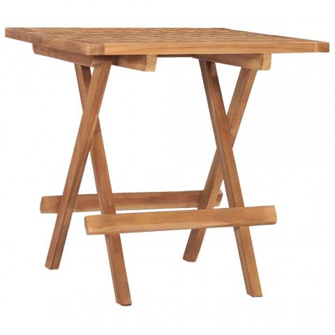 Table pliable de jardin 50x50x50 cm bois de teck solide