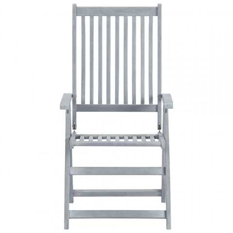 Chaises inclinables de jardin 2 pcs avec coussins bois d'acacia - Couleur et nombre de places au choix