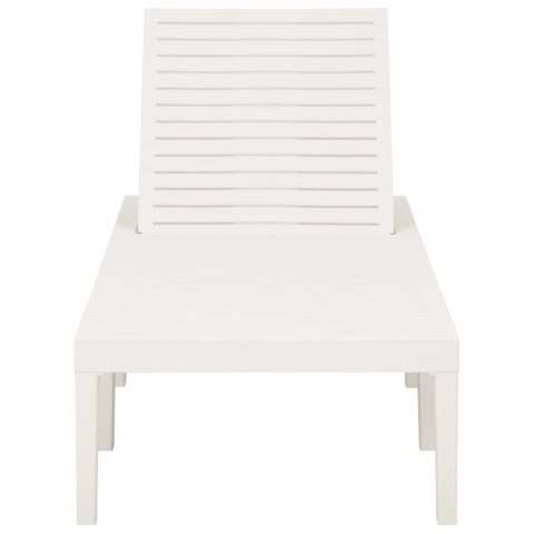 Transat chaise longue bain de soleil lit de jardin terrasse meuble d'extérieur plastique - Couleur au choix