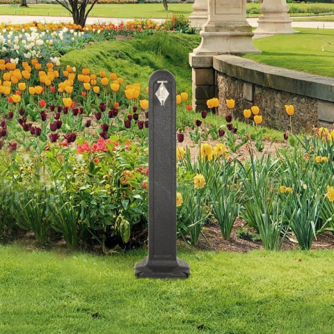 Réservoir de jardin avec robinet anthracite aspect de pierre