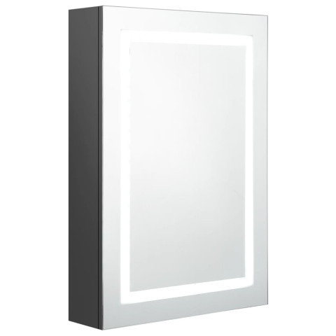 Armoire de salle de bain à miroir led 50 x 13 x 70 cm gris helloshop26 02_0006595