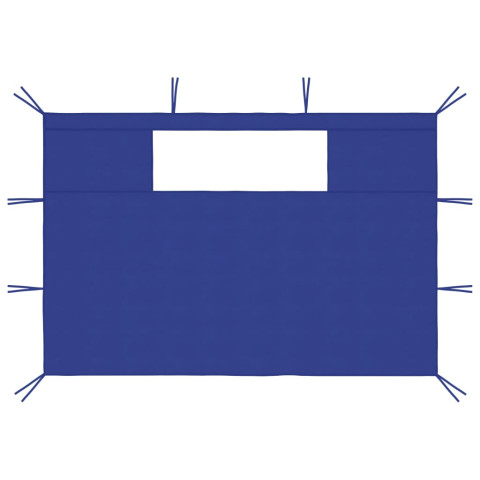 Parois latérales de belvédère avec fenêtres 2 pcs bleu