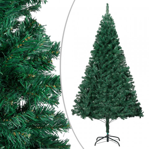 Arbre de noël artificiel avec branches épaisses vert 120 cm pvc