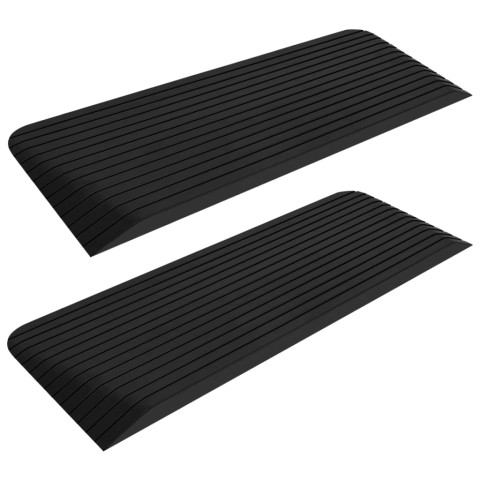 Rampes de seuil 2 pcs 110x41x5 cm caoutchouc