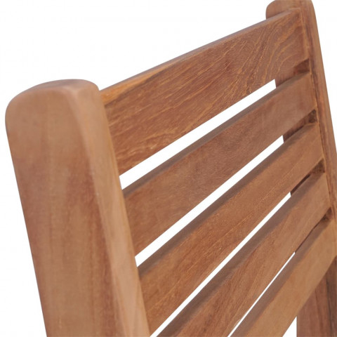Chaises de jardin empilables bois de teck solide - Nombre de chaises au choix