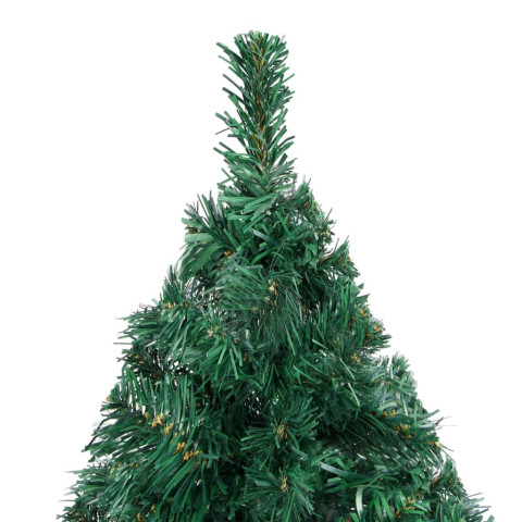 Arbre de Noël artificiel pré-éclairé et boules vert 240 cm - Couleur au choix