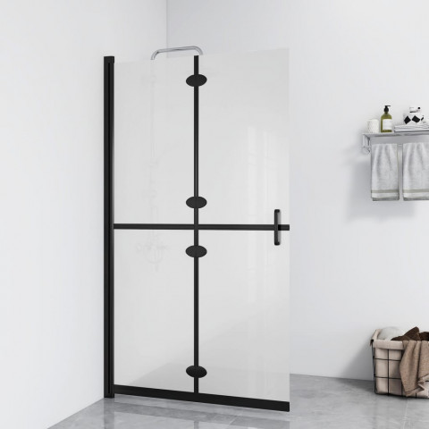 Paroi de douche pliable verre esg dépoli 110x190 cm