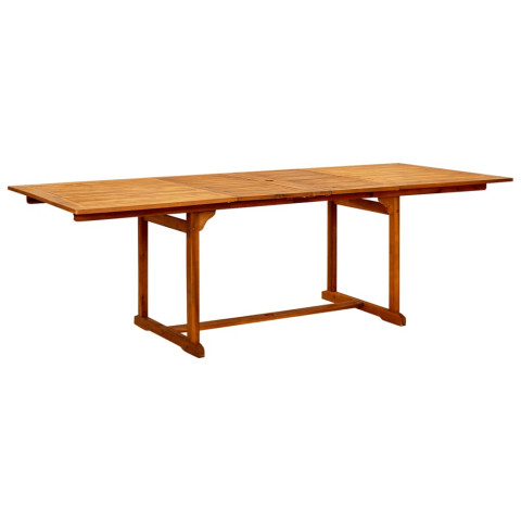 Table à dîner de jardin (160-240)x100x75cm bois d'acacia massif