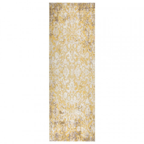 Tapis à tissage plat d'extérieur 80x250 cm jaune