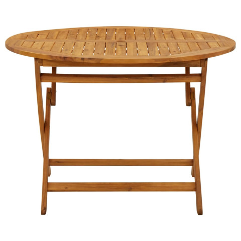 Table pliable de jardin 110 cm bois d'acacia massif