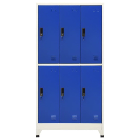 Armoire à casier avec 6 compartiments acier 90x45x180 cm - Couleur au choix