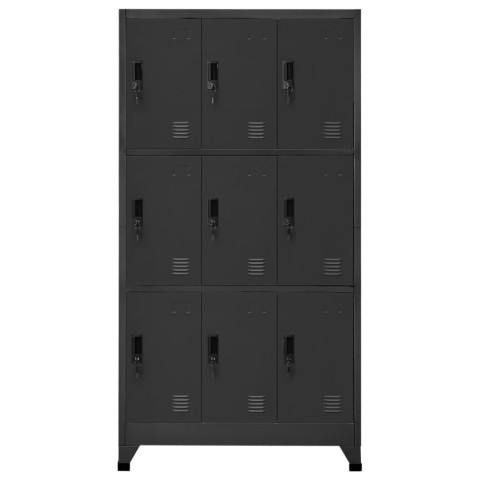 Armoire à casiers anthracite 90x45x180 cm acier