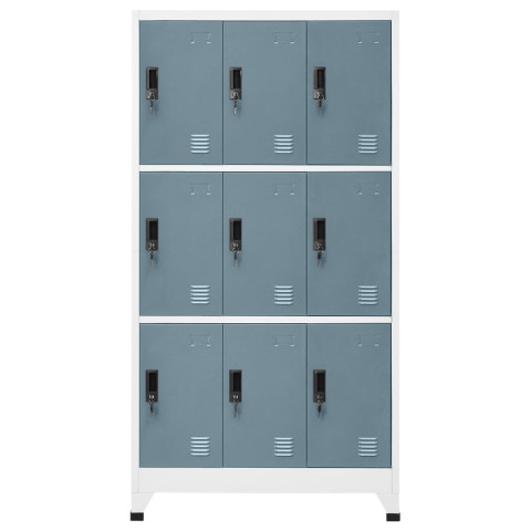  Armoire à casiers Gris clair et gris foncé 90x45x180 cm Acier