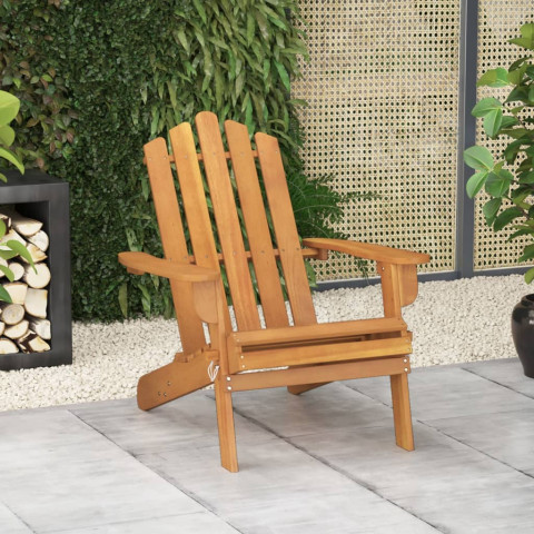 Chaise de jardin adirondack bois d'acacia massif