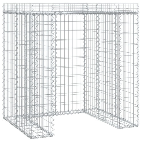 Mur de gabion pour poubelle 110x91x120 cm fer galvanisé