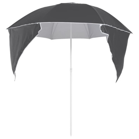 Parasol de plage avec parois latérales 215 cm - Couleur au choix