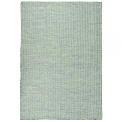 Tapis à tissage plat d'extérieur 160x230 cm turquoise