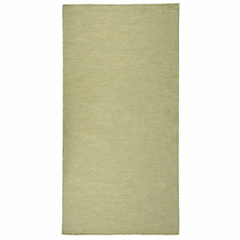 Tapis à tissage plat d'extérieur 100x200 cm vert