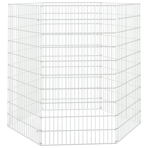 Cage à lapin 6 panneaux 54x100 cm fer galvanisé
