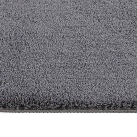 Tapis shaggy doux lavable 120x170 cm antidérapant anthracite