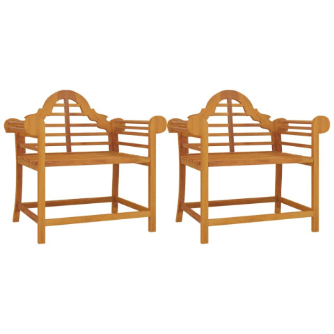 Chaises de jardin 2 pcs 91x62x94 cm bois de teck solide