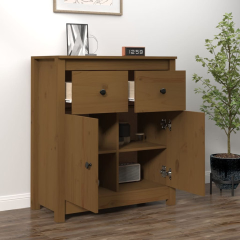 Buffet 70x35x80 cm bois massif de pin - Couleur au choix