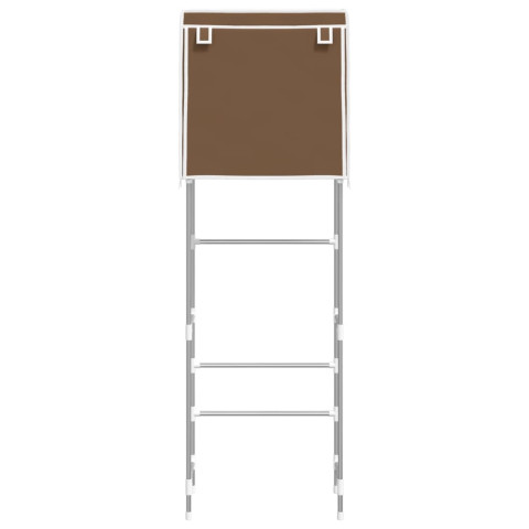 Support de rangement 2 niveaux sur toilette 56 x 30 x 170 cm marron 