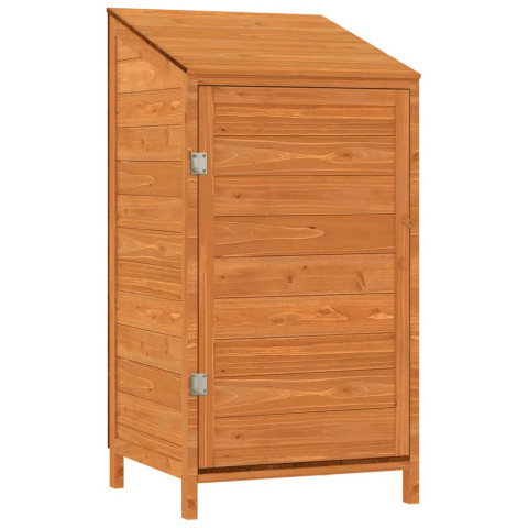 Remise de jardin marron 55x52x112 cm bois de sapin solide