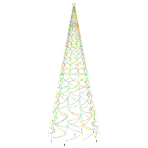 Sapin de noël avec piquet 3000 led colorées 800 cm