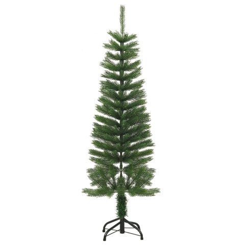 Sapin de noël artificiel mince avec support pe - Longueur au choix