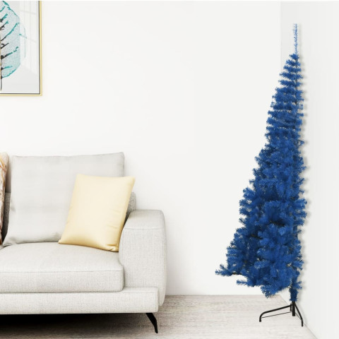 Demi sapin de noël artificiel avec support - pvc - Couleur et longueur au choix