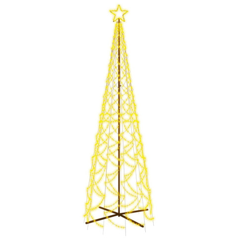  Arbre de Noël cône Blanc chaud 500 LED 100x300 cm