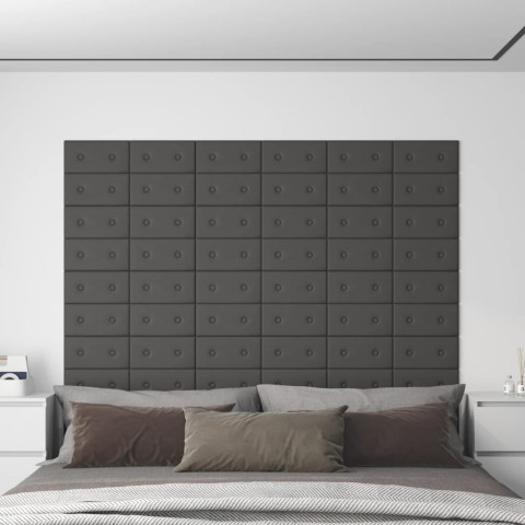 Panneaux muraux 12 pcs 30x15 cm similicuir 0,54 m² - Couleur au choix