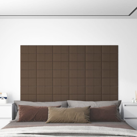 Panneaux muraux 12 pcs 30x15 cm tissu 0,54 m² - Couleur au choix