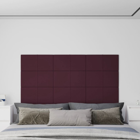 Panneaux muraux 12 pcs 60x30 cm tissu 2,16 m² - Couleur au choix