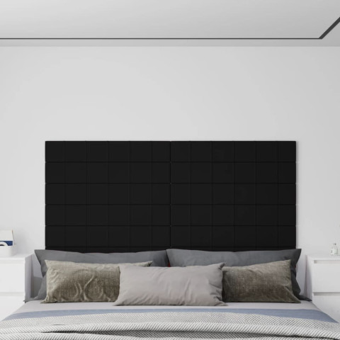 Panneaux muraux 12 pcs 90x15 cm tissu 1,62 m² - Couleur au choix