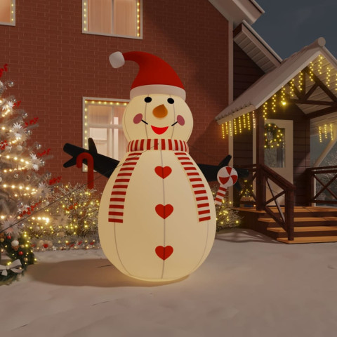 Bonhomme de neige gonflable avec led - Longueur au choix