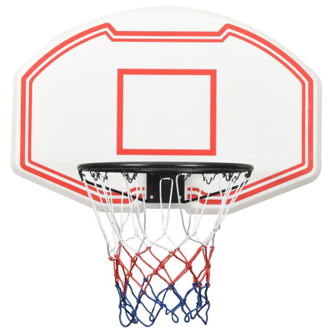 Panneau de basket-ball blanc 90x60x2 cm polyéthylène