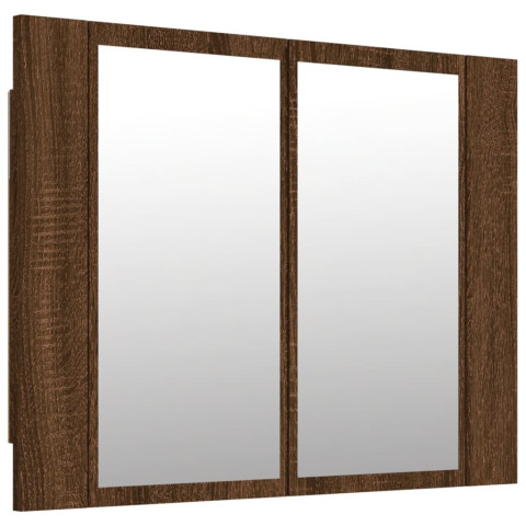 Armoire à miroir led 60 x 12 x 45 cm bois d'ingénierie - Couleur au choix