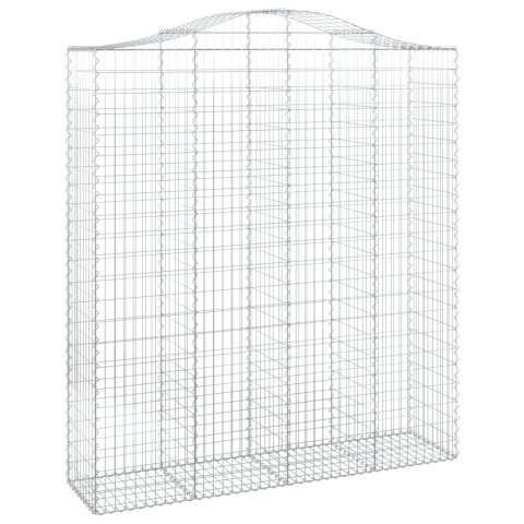 Panier de gabions arqué 200x50x220/240 cm fer galvanisé