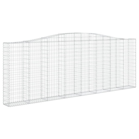 Panier de gabions arqué 400x30x140/160 cm fer galvanisé