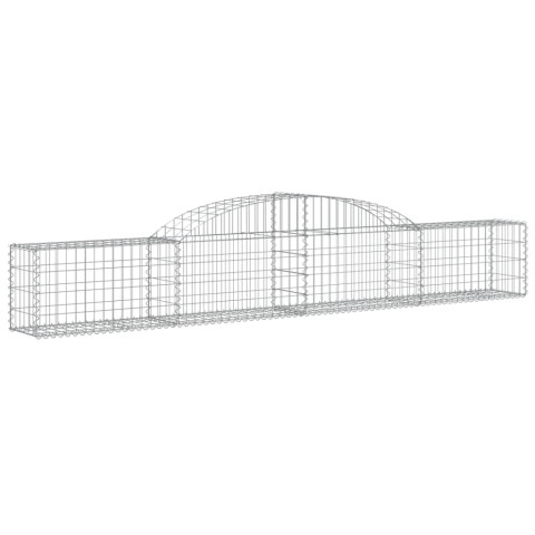 Panier de gabions arqué 300x30x40/60 cm fer galvanisé