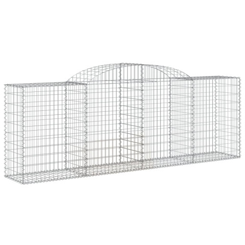 Panier de gabions arqué 300x50x100/120 cm fer galvanisé