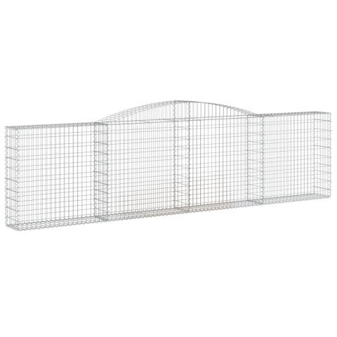 Panier de gabions arqué 400x30x100/120 cm fer galvanisé