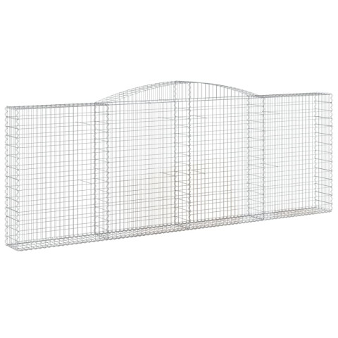 Panier de gabions arqué 400x30x140/160 cm fer galvanisé