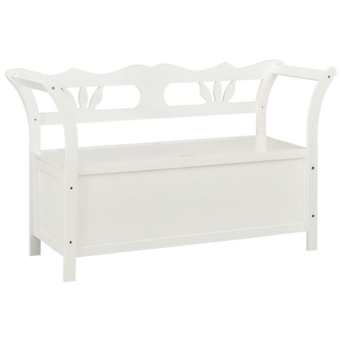 Banc blanc 107x45x75,5 cm bois de sapin solide