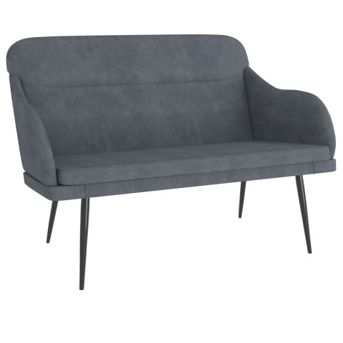 Banc gris foncé 110x76x80 cm velours