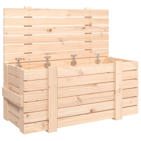Boîte de rangement 91x40,5x42 cm bois massif de pin