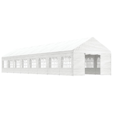 Belvédère avec toit blanc 17,84x4,08x3,22 m polyéthylène